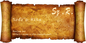 Szép Rita névjegykártya