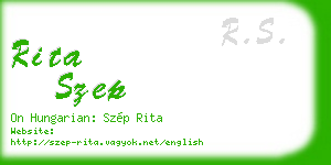 rita szep business card