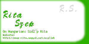 rita szep business card